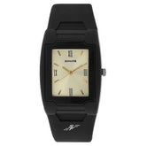 Sonata Men's Watch Analog Champagne Dial With Black Plastic Strap, 7920PP12
